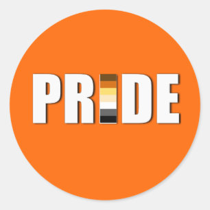STICKER ROND PORTER LE DRAPEAU DE MOT FIERTÉ