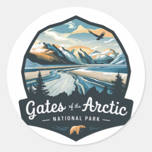 Sticker Rond Portes Du Parc National De L'Arctique