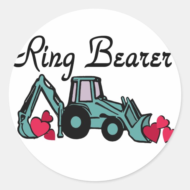 Sticker Rond Porteur de bague Backhoe (Devant)