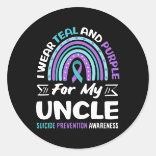 Sticker Rond Portez du sarcelle et du violet pour la conception
