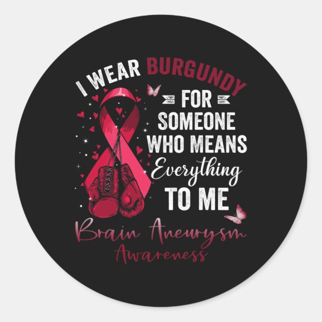 Sticker Rond Portez La Bourgogne Pour Quelqu'Un Sensibilisation (Devant)