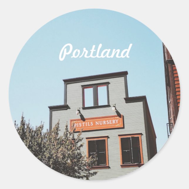 Sticker Rond Portland Oregon (Devant)