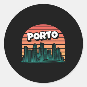 Sticker Rond Porto Portugal Voyageur portugais