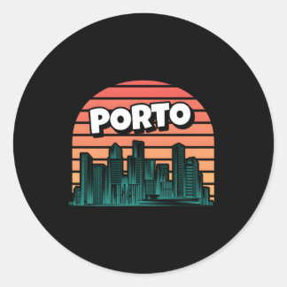 Sticker Rond Porto Portugal Voyageur portugais