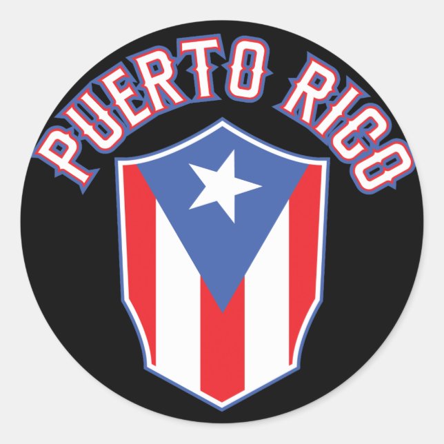 Sticker Rond Porto Rico Big and Bold (Devant)