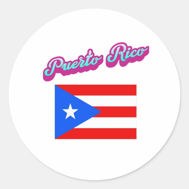Sticker Rond Porto Rico en fête (Devant)
