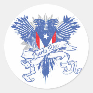 Sticker Rond Porto Rico s'est envolé l'autocollant