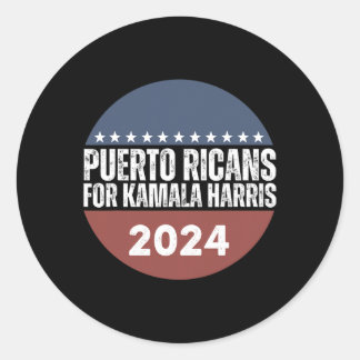 Sticker Rond Portoricains Pour Kamala Harris 2024