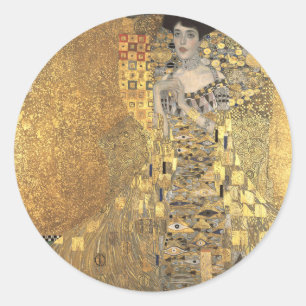 Sticker Rond Portrait d'Adele Bloch-Bauer 1, Klimt Art
