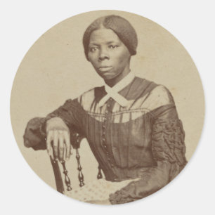 Sticker Rond Portrait de Harriet Tubman   1868-69