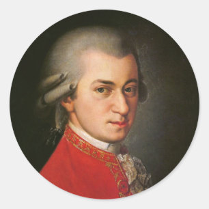 Sticker Rond Portrait de Mozart