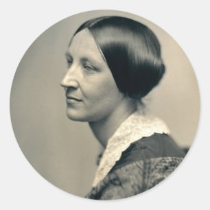 Sticker Rond Portrait de Susan Brownell Anthony 1850