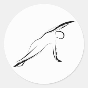 Sticker Rond Pose de Pilates