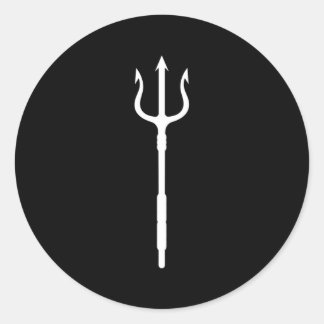 Sticker Rond Poseidon Trident Neptune Dieu grec