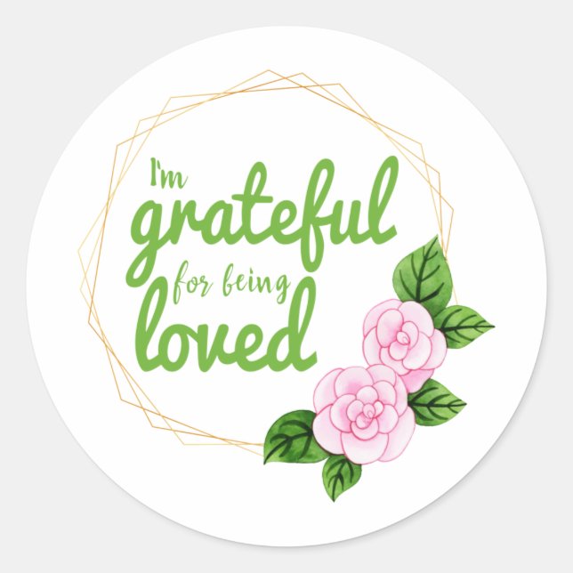 Sticker Rond positif good vibes citations pour acceptation de s (Devant)