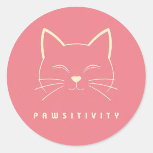STICKER ROND POSITIVITÉ ANIMALE