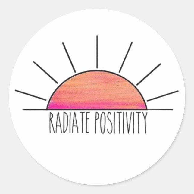 Sticker Rond Positivité du rayonnement (Devant)