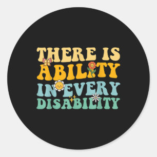 Sticker Rond Possibilité Dans Chaque Handicap Besoins Spéciaux