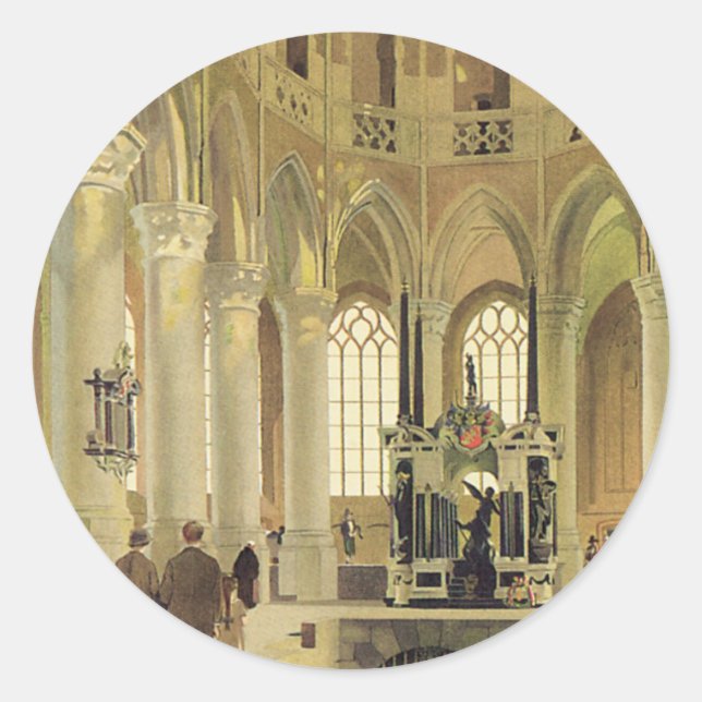 Sticker Rond Poster Delft LNER (Devant)