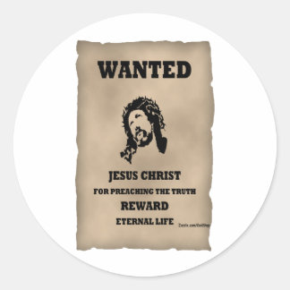 Sticker Rond Poster Recherché de Jésus