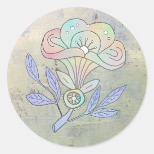 Sticker Rond Poster Vintage