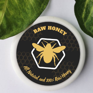 Sticker Rond Pot de miel frais rucher d'abeilles apiculteur