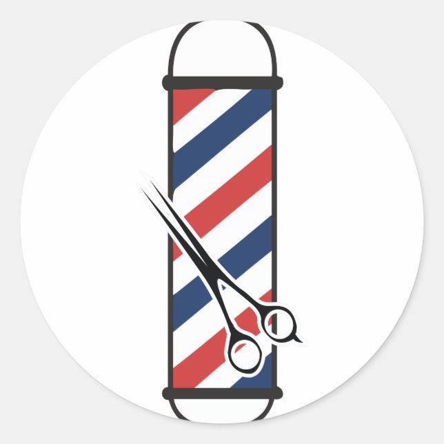 Sticker Rond poteau de barbier (Devant)