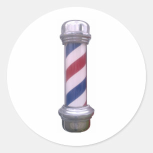 Sticker Rond Poteau en barbier