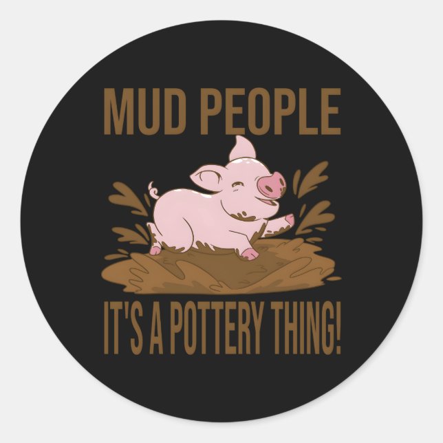 Sticker Rond Poterie pour (Devant)