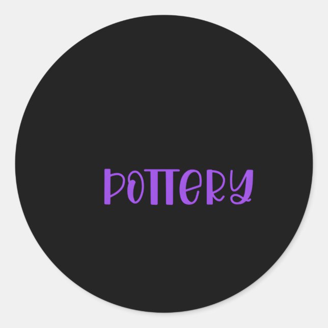 Sticker Rond Poterie Pour Café Et Poterie (Devant)