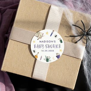 Sticker Rond Potions Magiques Fantaisistes Baby Shower Hallowee