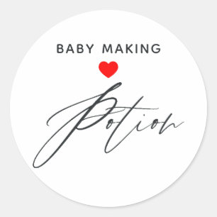 Sticker Rond Potions pour faire des bébés Baby Shower