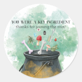 Sticker Rond Potions, Spells & Magic Brew sorcières Cauldron