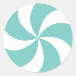 STICKER ROND POUCE À LA MINTE DE NOËL