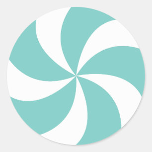 STICKER ROND POUCE À LA MINTE DE NOËL