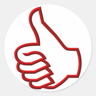 Sticker Rond Pouce Haut main