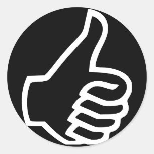 Sticker Rond Pouce vers le haut