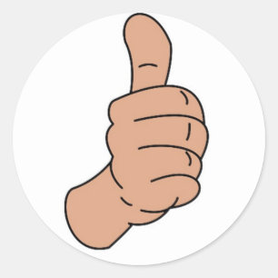 Sticker Rond Pouce vers le haut