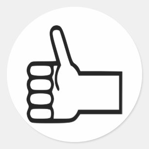 Sticker Rond Pouce vers le haut