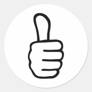 Sticker Rond Pouce vers le haut