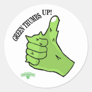 Sticker Rond Pouces verts de Munchimonster d'autocollant !