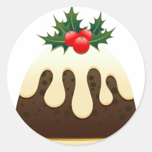 Sticker Rond pouding de noël