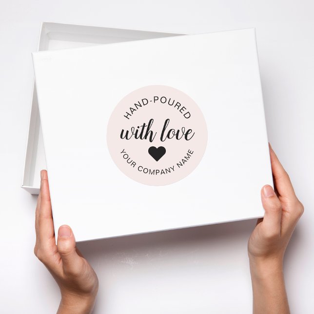 Sticker Rond "Poulé À La Main" Avec Bougie Amoureuse (Créateur téléchargé)