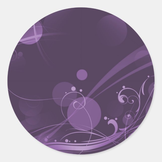 STICKER ROND POULEAUX ET POINTS DE CERCLE VIEUX VIOLET (Devant)