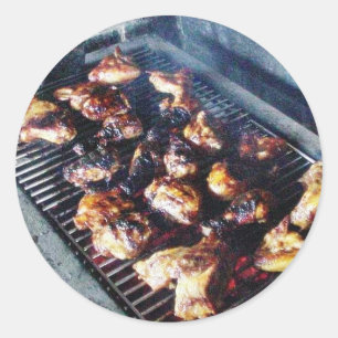 Sticker Rond Poulet barbecue