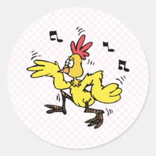 Sticker Rond Poulet de ChaChaCha