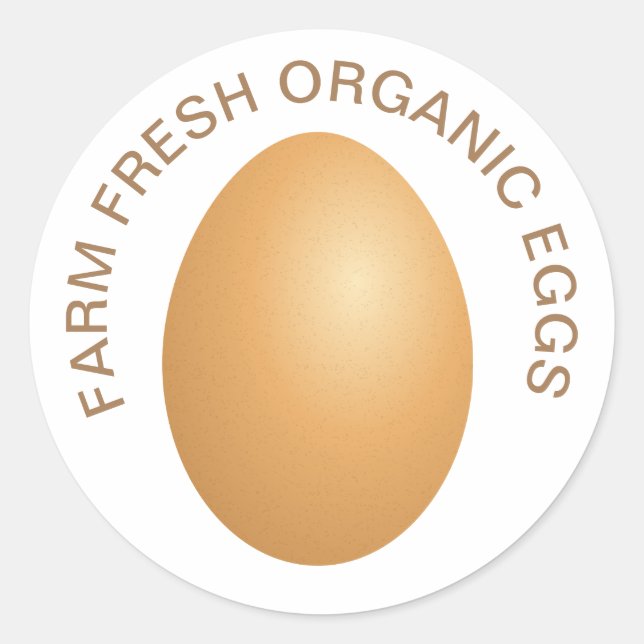 Sticker Rond Poulet frais d'oeuf de ferme (Devant)