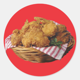Sticker Rond Poulet frit