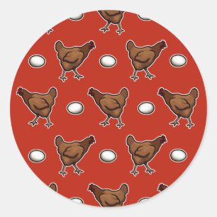 Sticker Rond Poulet ou Oeuf ?