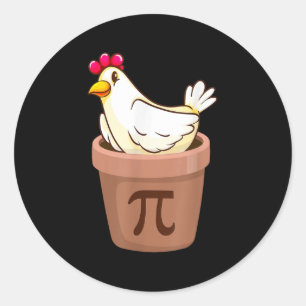 Sticker Rond Poulet Pot À Tarte Trois De Mes Choses Préférées D